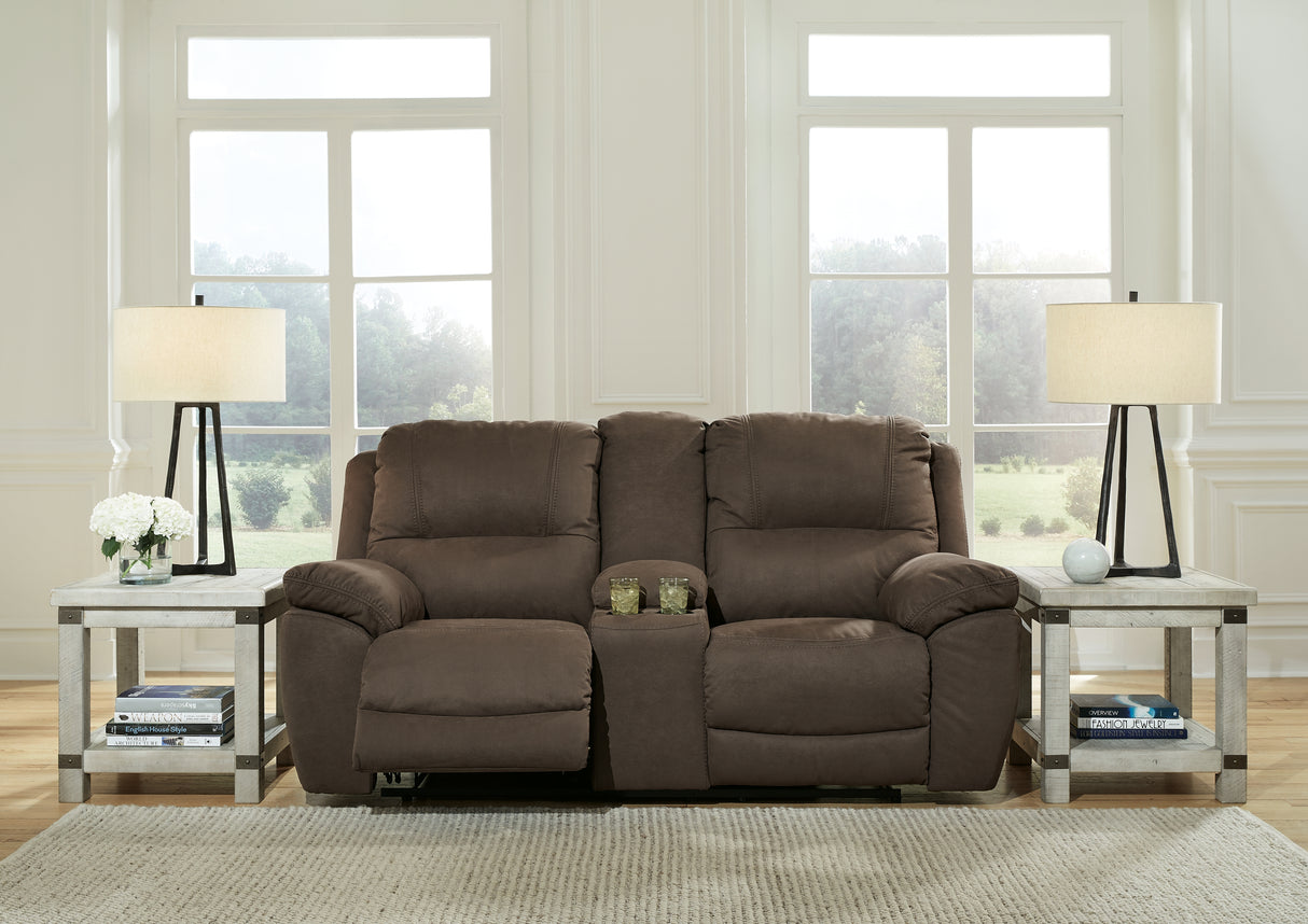 Furniture City - MS - Ashley Furniture - Next-Gen Gaucho Living Room - DBL Rec Loveseat w/Console / Espresso - 5420494