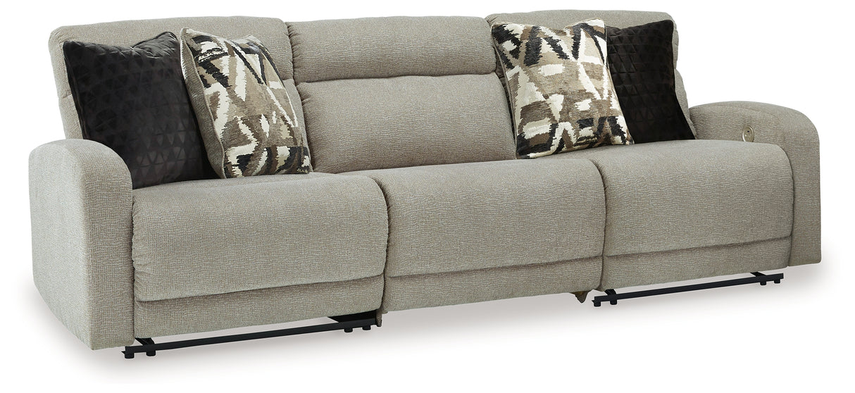 Furniture City - MS - Ashley Furniture - Colleyville Sectional - 3-Piece Power Reclining Sectional Sofa / Stone - 54405S8