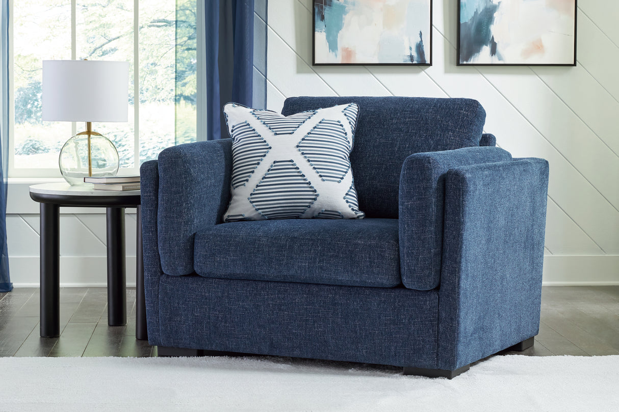 Furniture City - MS - Ashley Furniture - Evansley Living Room - Chair and a Half / Navy - 5450223