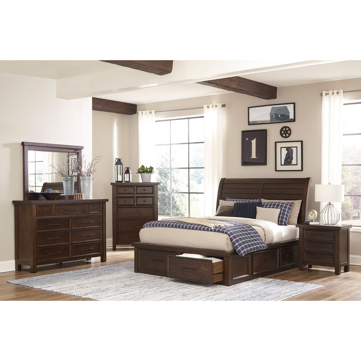 Logandale - Bed With Storage Footboard And Side Rails