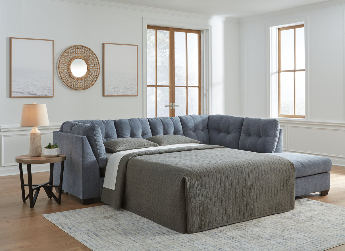 Furniture City - MS - Ashley Furniture - Marleton Sectional - 2-Piece Sleeper Sectional with Chaise / Denim - 55303S4