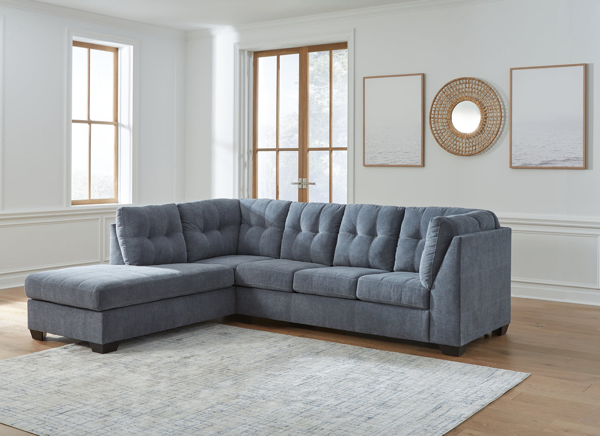 Furniture City - MS - Ashley Furniture - Marleton Sectional - RAF 2-Piece Sectional with Chaise / Denim - 55303S1