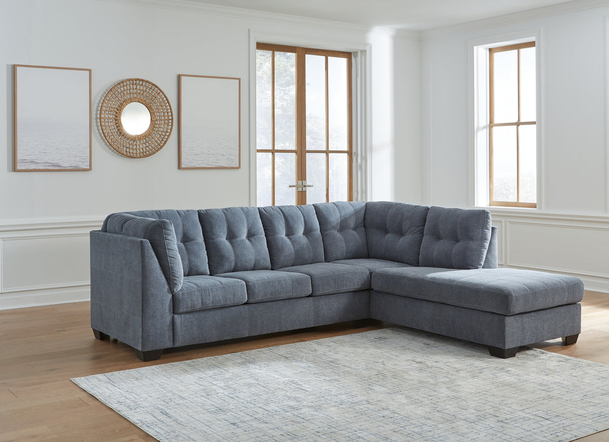 Furniture City - MS - Ashley Furniture - Marleton Sectional - LAF 2-Piece Sectional with Chaise / Denim - 55303S2