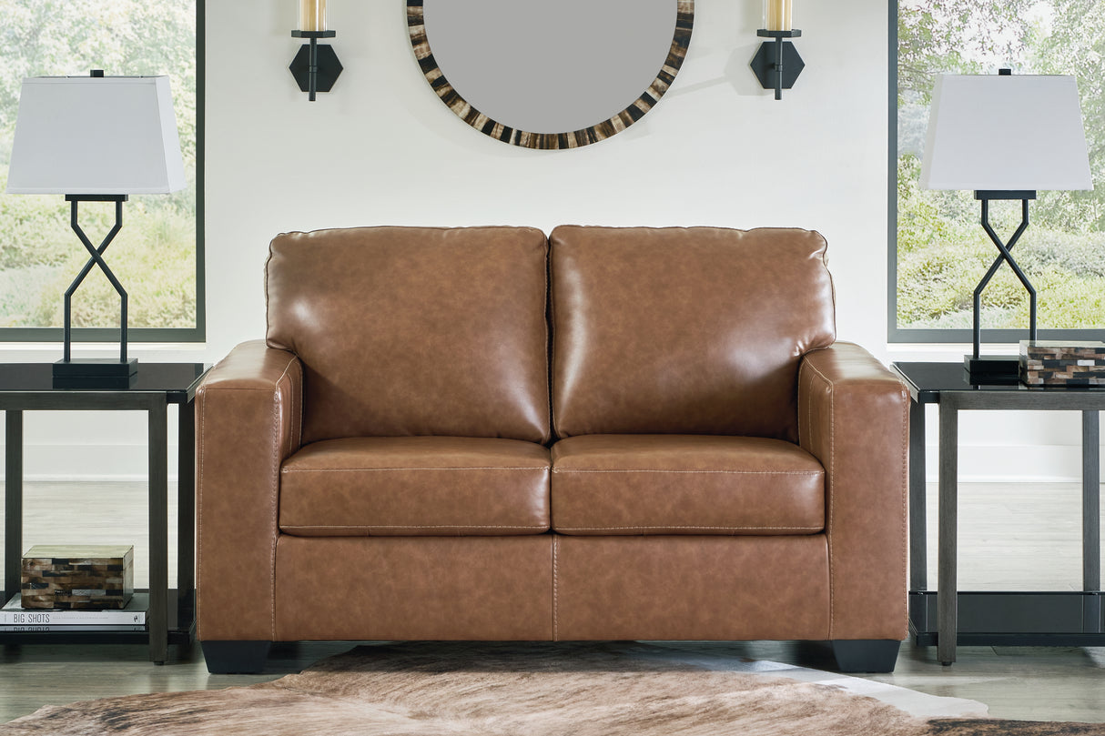 Furniture City - MS - Ashley Furniture - Bolsena Living Room - Loveseat / Caramel - 5560335