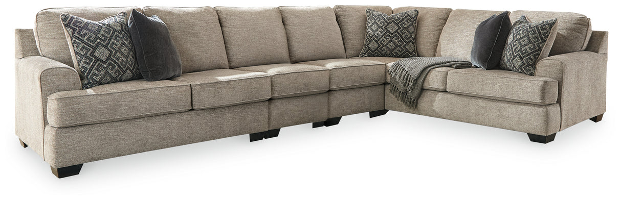 Furniture City - MS - Ashley Furniture - Bovarian Sectional - RAF 4-Piece Sectional / Stone - 56103S5