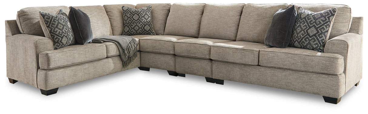 Furniture City - MS - Ashley Furniture - Bovarian Sectional - LAF 4-Piece Sectional / Stone - 56103S6