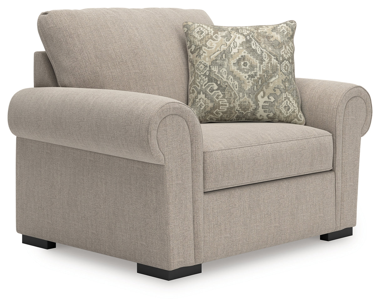 Furniture City - MS - Ashley Furniture - Sararose Living Room - Chair and a Half / Heather - 5710223