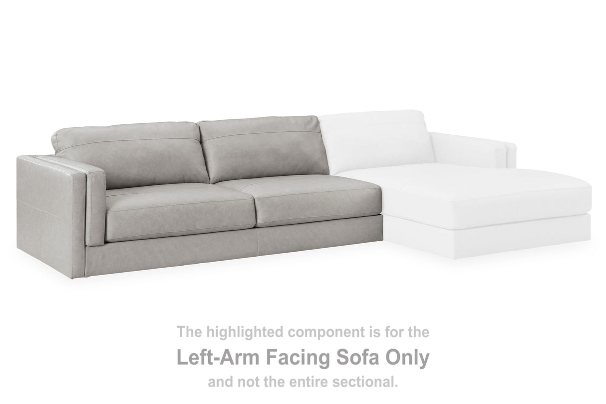 Furniture City - MS - Ashley Furniture - Amiata Sectional - LAF Sofa / Glacier - 5740466