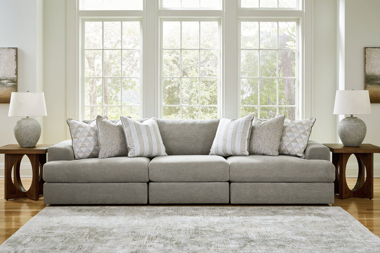 Furniture City - MS - Ashley Furniture - Avaliyah Sectional - RAF 3-Piece Sectional Sofa / Ash - 58103S2