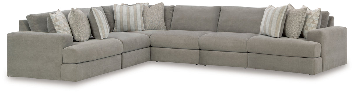 Furniture City - MS - Ashley Furniture - Avaliyah Sectional - RAF 6-Piece Sectional / Ash - 58103S7