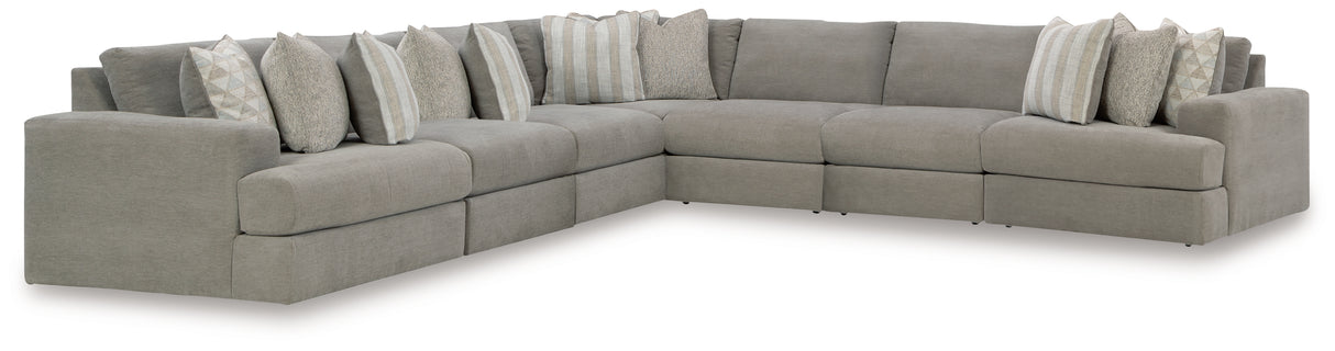 Furniture City - MS - Ashley Furniture - Avaliyah Sectional - RAF 7-Piece Sectional / Ash - 58103S8