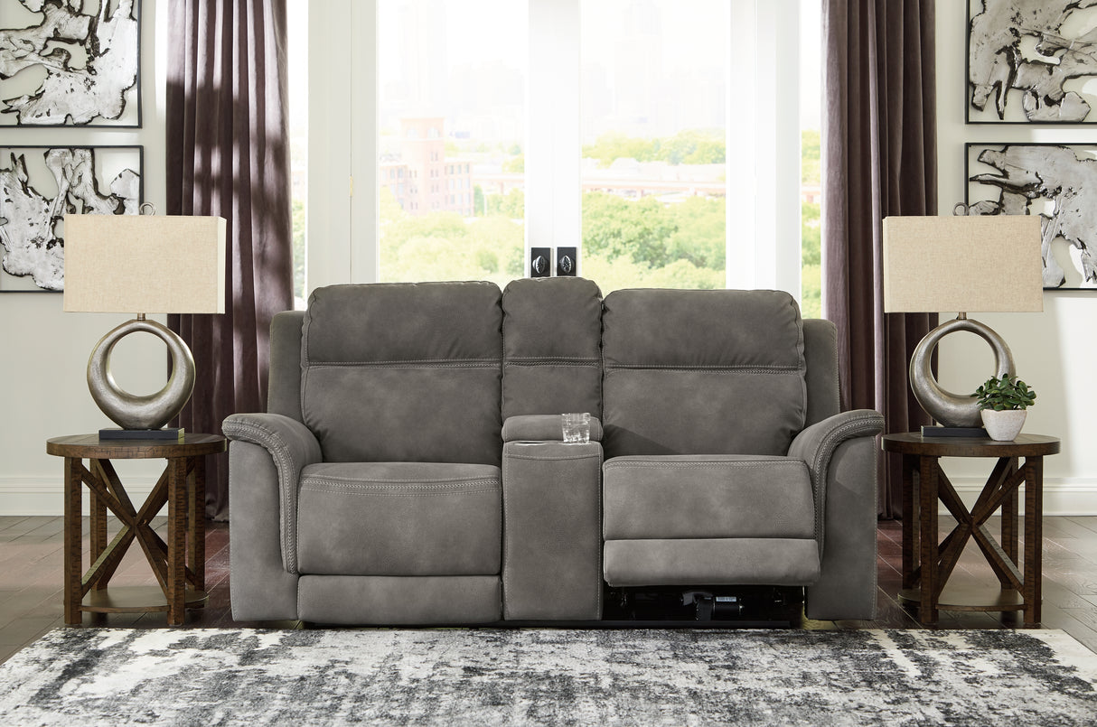 Furniture City - MS - Ashley Furniture - Next-Gen DuraPella Living Room - PWR REC Loveseat/CON/ADJ HDRST / Slate - 5930118