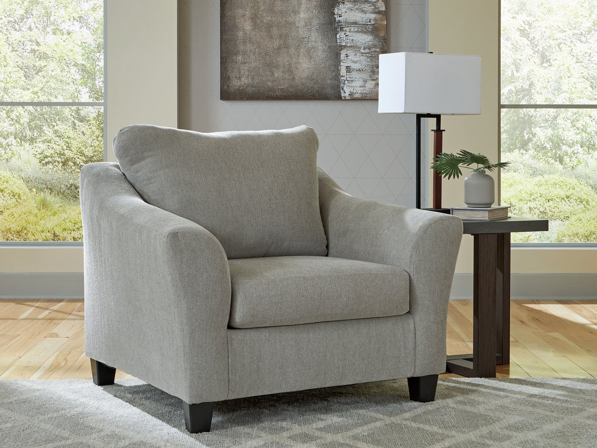Furniture City - MS - Ashley Furniture - Willarae Living Room - Chair and a Half / Taupe - 5980323