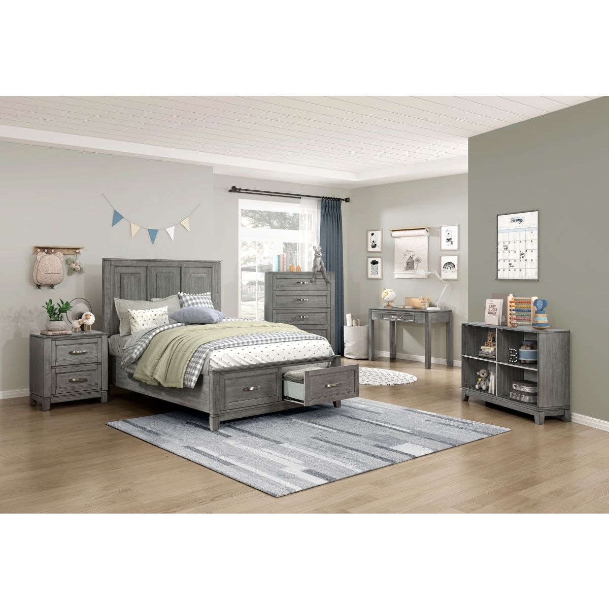 Garretson - Platform Bed With Footboard Storage