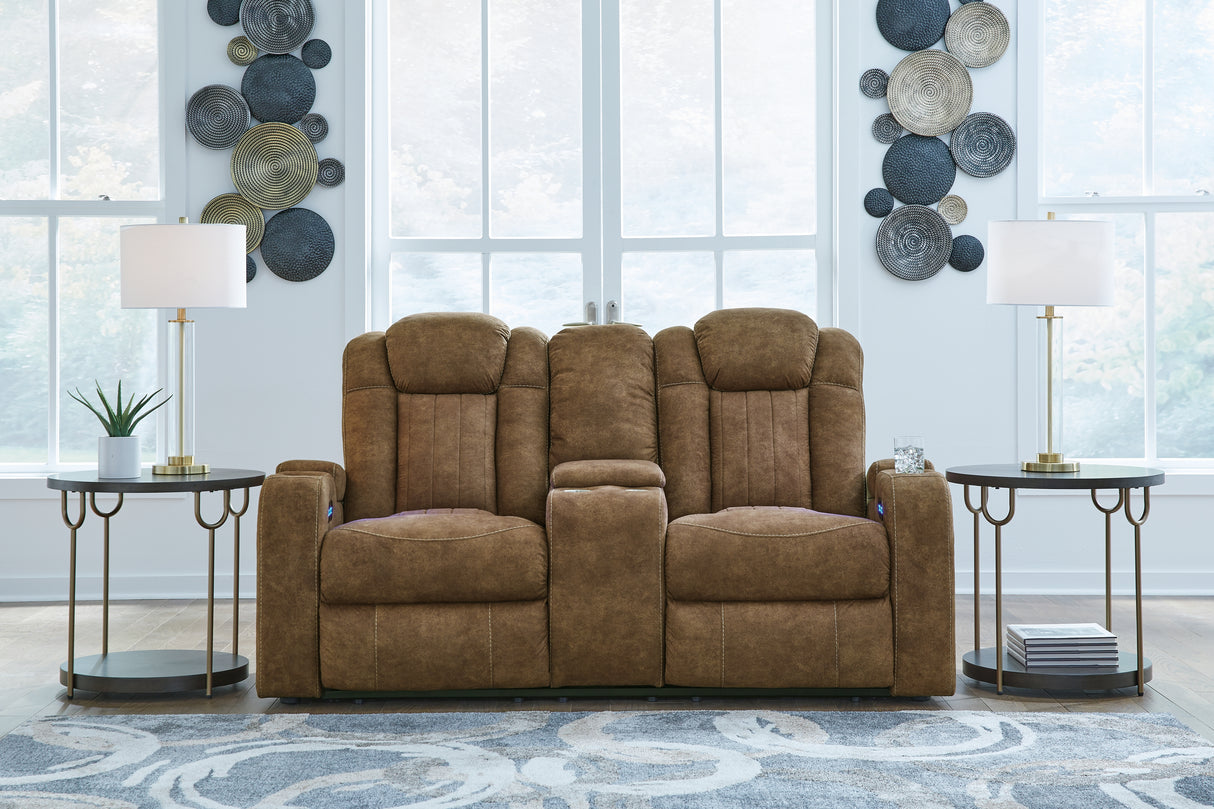 Furniture City - MS - Ashley Furniture - Wolfridge Living Room - PWR Recliner/ADJ Headrest / Brindle - 6070313