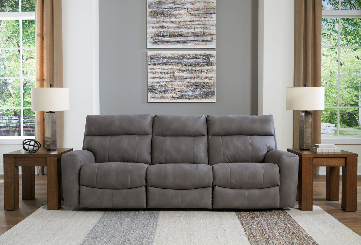 Furniture City - MS - Ashley Furniture - Next-Gen DuraPella Sectional - 3-Piece Power Reclining Sectional Sofa / Slate - 61003S2