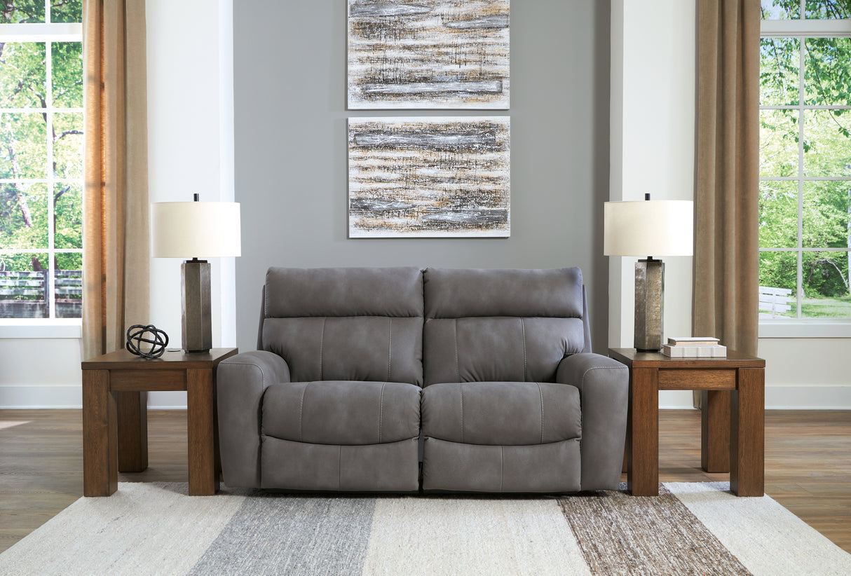 Furniture City - MS - Ashley Furniture - Next-Gen DuraPella Sectional - 2-Piece Power Reclining Sectional Loveseat / Slate - 61003S1
