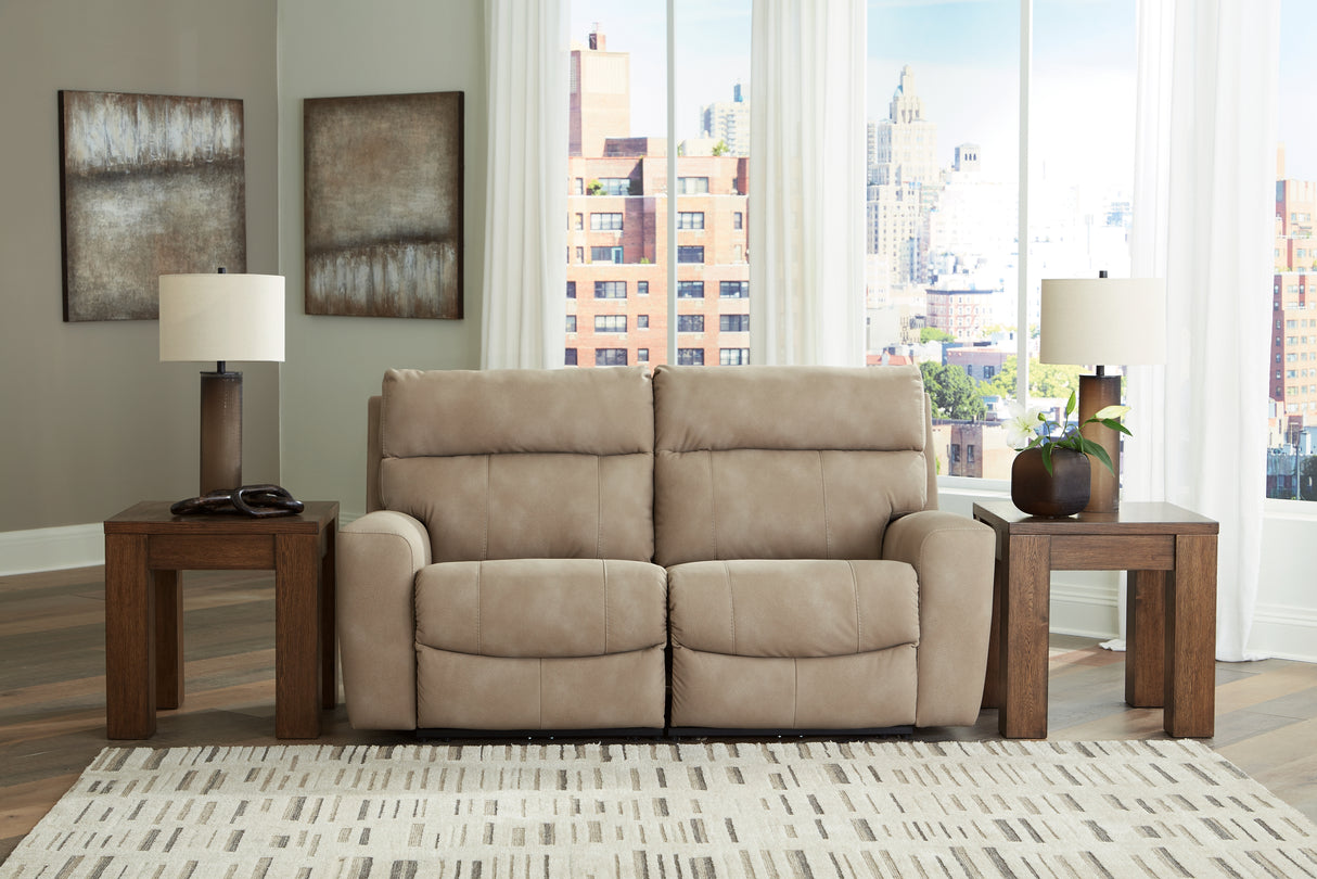 Furniture City - MS - Ashley Furniture - Next-Gen DuraPella Sectional - 2-Piece Power Reclining Sectional Loveseat / Sand - 61004S1