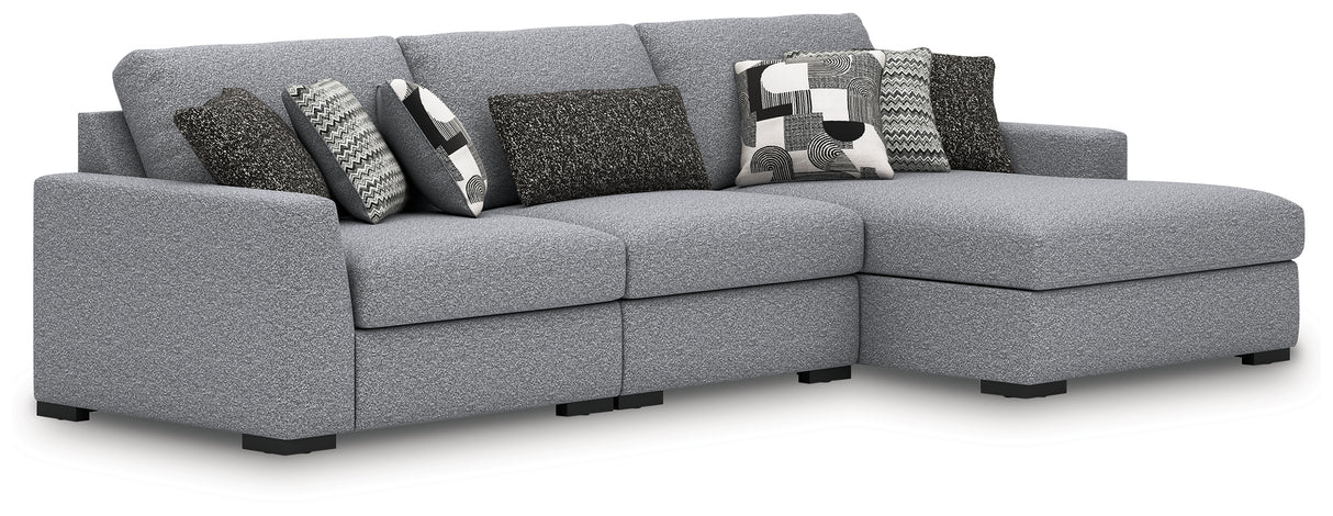Furniture City - MS - Ashley Furniture - Bealton Sectional - RAF 3-Piece Sectional with Chaise / Salt and Pepper - 61305S3