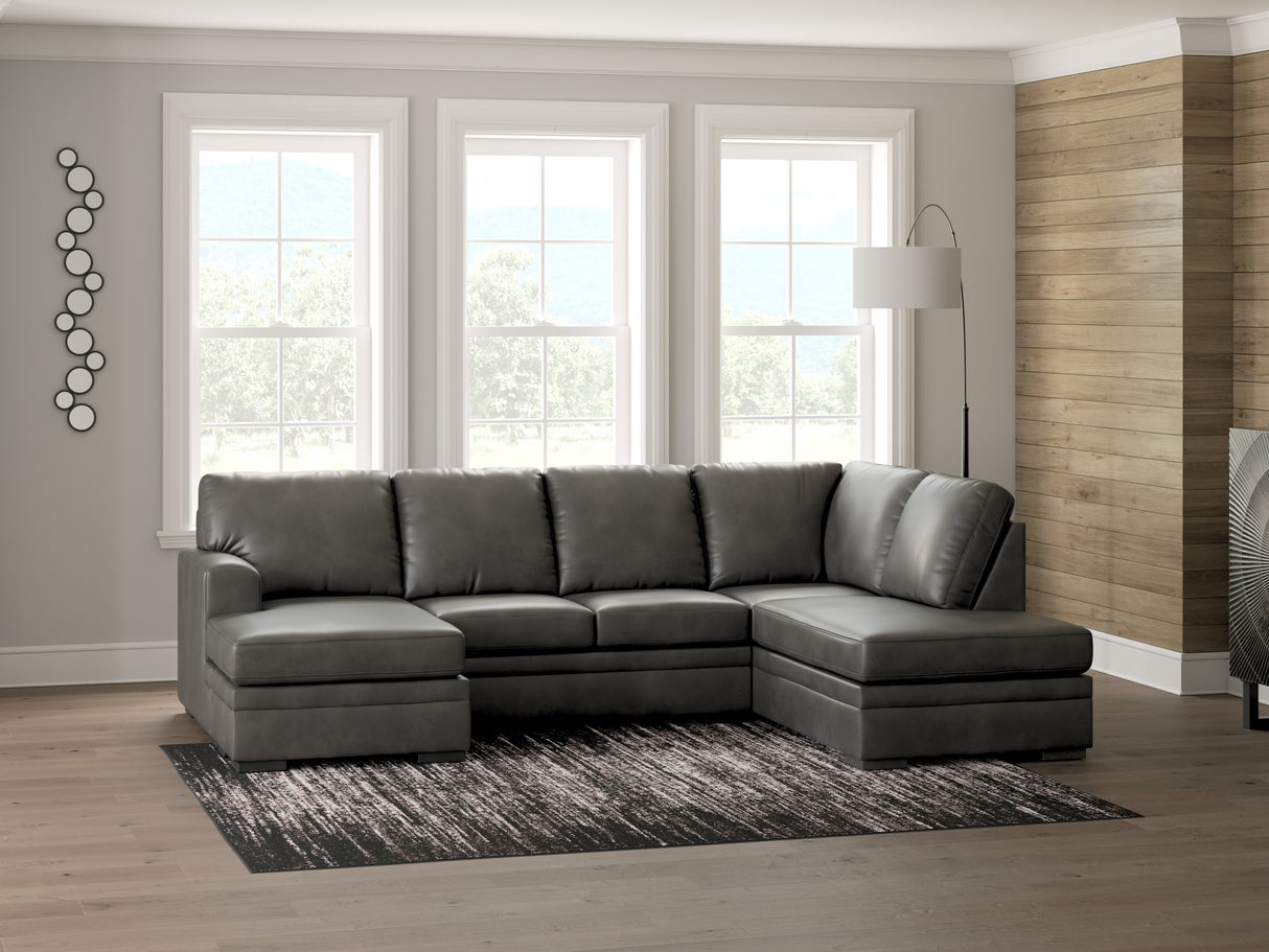 Furniture City - MS - Ashley Furniture - Lofton-Pike Sectional - LAF 2-Piece Sectional with Chaise / Shadow - PC61610S1