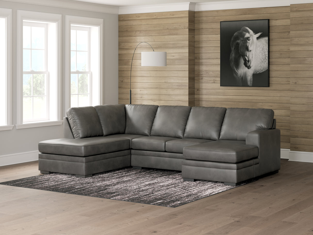 Furniture City - MS - Ashley Furniture - Lofton-Pike Sectional - RAF 2-Piece Sectional with Chaise / Shadow - PC61610S2