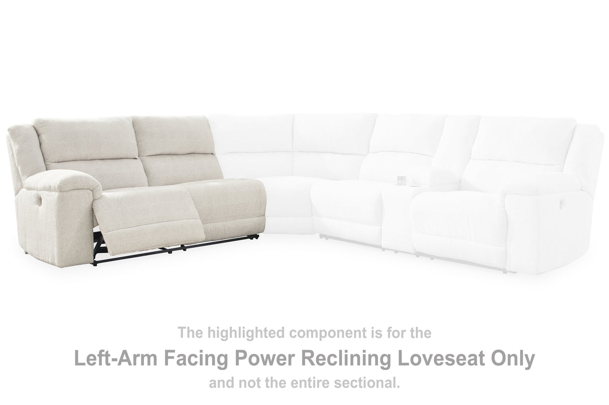 Furniture City - MS - Ashley Furniture - Keensburg Sectional - LAF Reclining Power Loveseat / Linen - 6180763