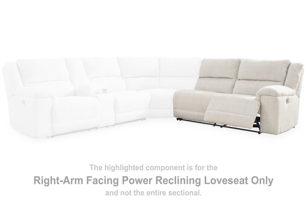 Furniture City - MS - Ashley Furniture - Keensburg Sectional - RAF Reclining Power Loveseat / Linen - 6180775