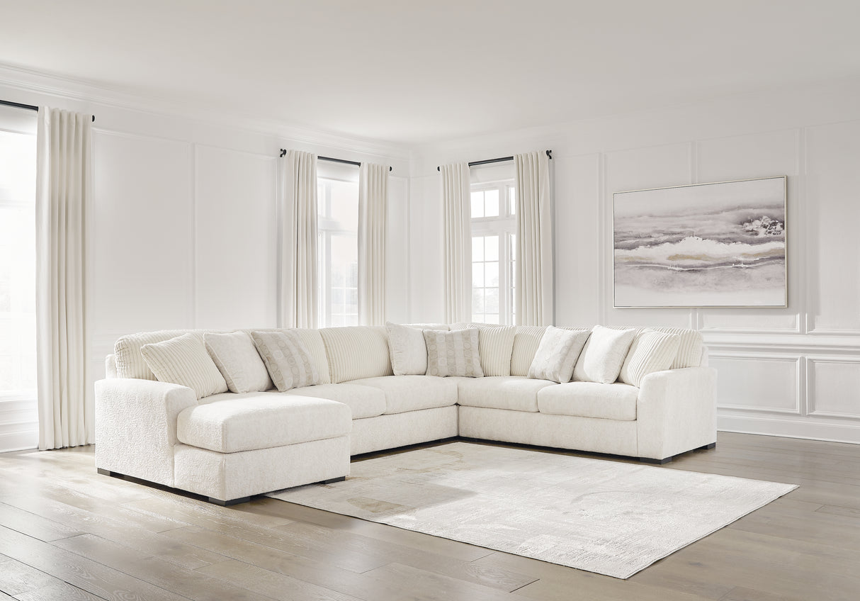 Furniture City - MS - Ashley Furniture - Chessington Sectional - RAF 4-Piece Sectional with Chaise / Ivory - 61904S3