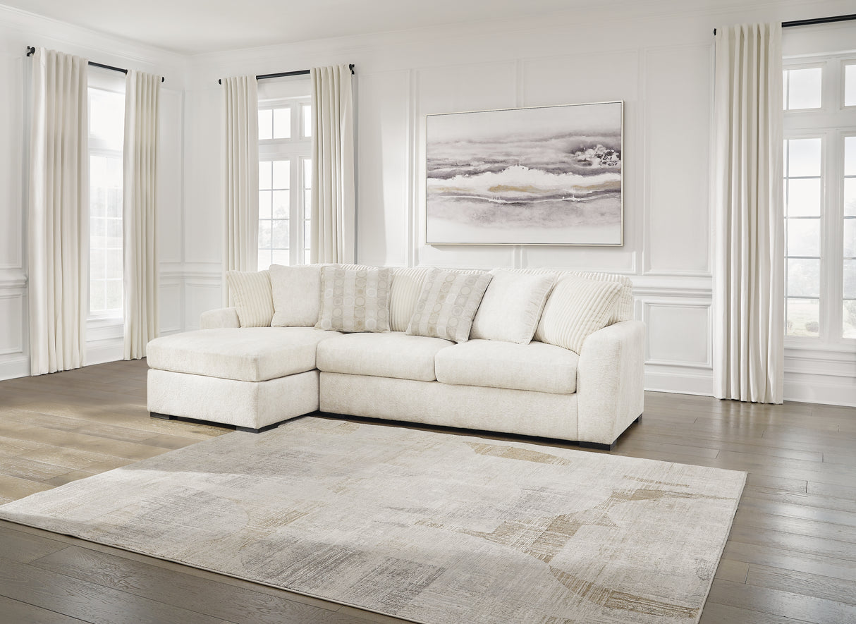 Furniture City - MS - Ashley Furniture - Chessington Sectional - RAF 2-Piece Sectional with Chaise / Ivory - 61904S1