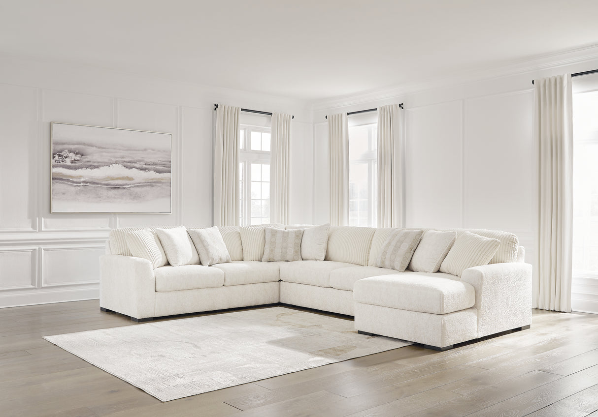 Furniture City - MS - Ashley Furniture - Chessington Sectional - LAF 4-Piece Sectional with Chaise / Ivory - 61904S4