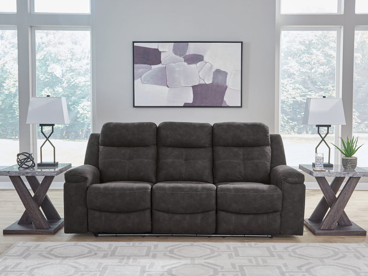 Furniture City - MS - Ashley Furniture - Brysonview Living Room - Reclining Sofa / Charcoal - 6360588