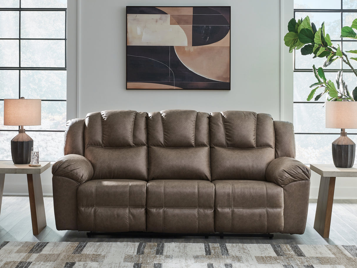 Furniture City - MS - Ashley Furniture - Lowilla Living Room - Reclining Sofa / Driftwood - PC6450688