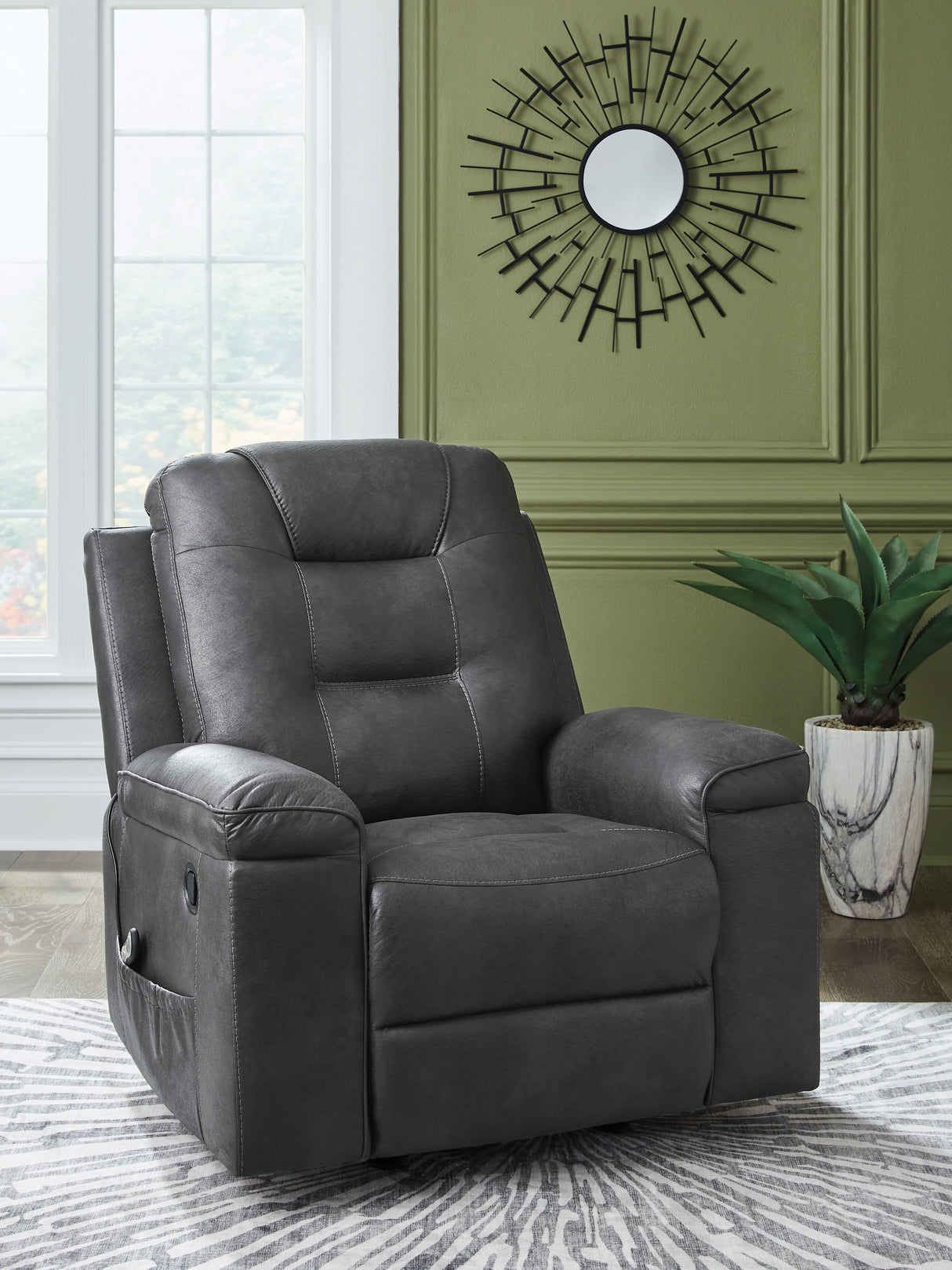 Furniture City - MS - Ashley Furniture - Stockworth Living Room - Rocker Recliner / Granite - PC6560525