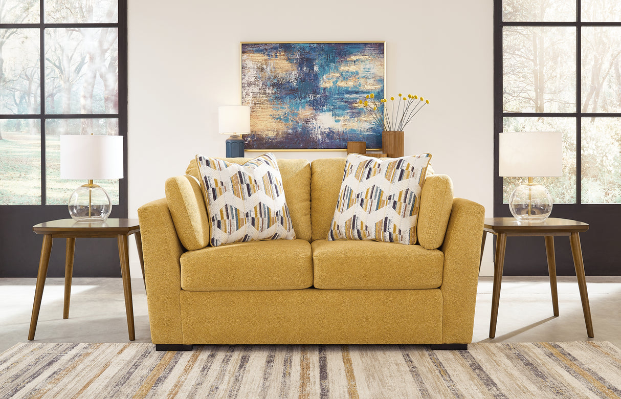 Furniture City - MS - Ashley Furniture - Keerwick Living Room - Loveseat / Sunflower - 6750635