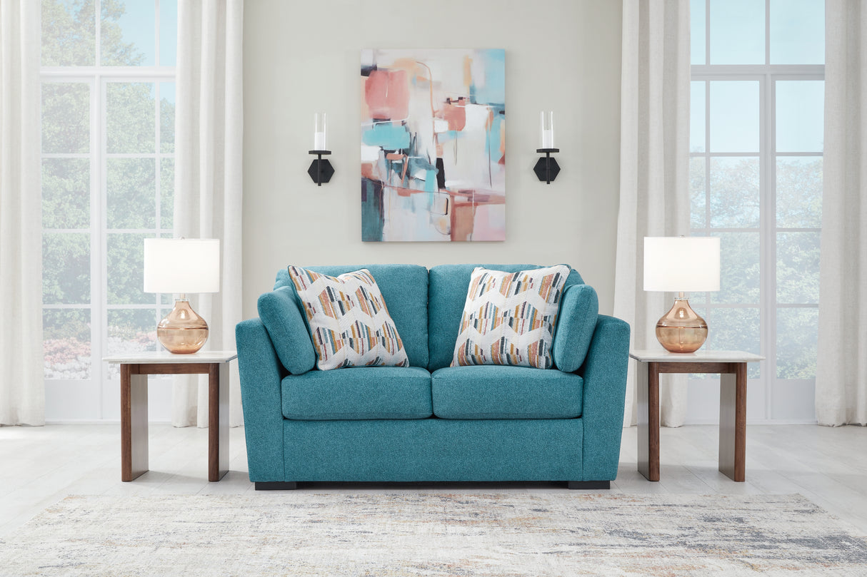 Furniture City - MS - Ashley Furniture - Keerwick Living Room - Loveseat / Teal - 6750735