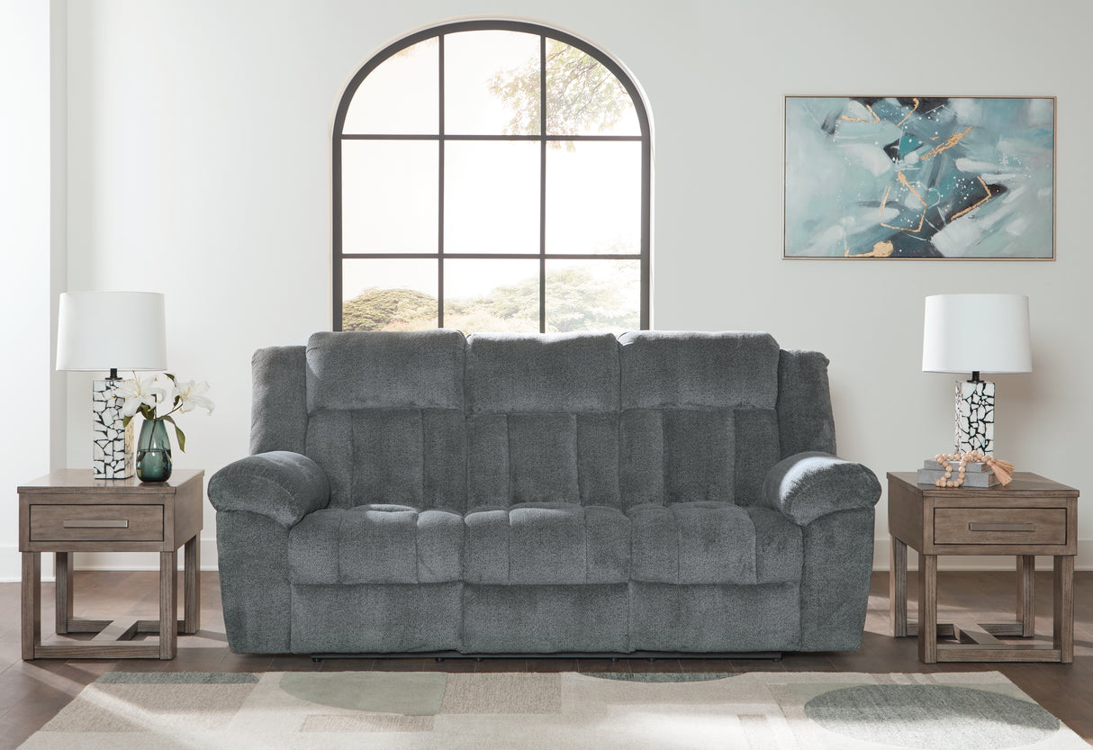 Furniture City - MS - Ashley Furniture - Tip-Off Living Room - PWR REC Sofa with ADJ Headrest / Slate - 6930415