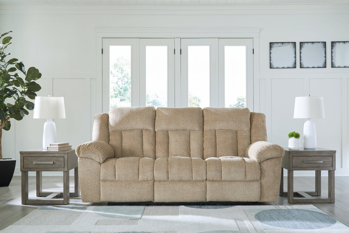Furniture City - MS - Ashley Furniture - Tip-Off Living Room - PWR REC Sofa with ADJ Headrest / Wheat - 6930515