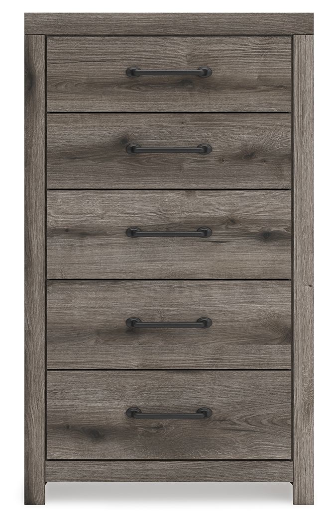 Graystorm - Five Drawer Chest - Brown Gray