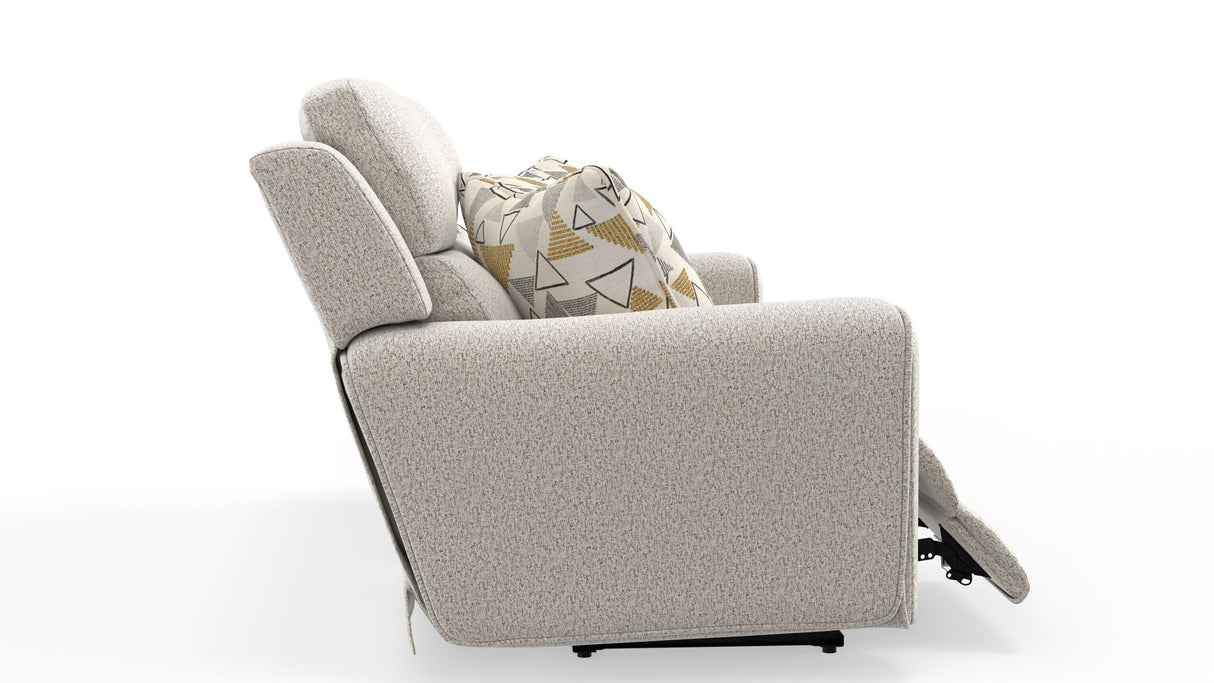 Micah - Power Headrest Power Deep Seat Reclining Console Loveseat - Oatmeal