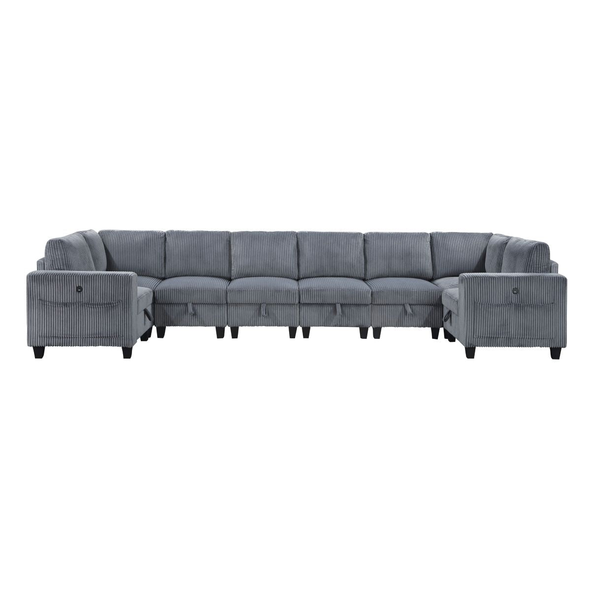 Walterboro - Sectional With Storage, Storage Pouches And Charging Ports