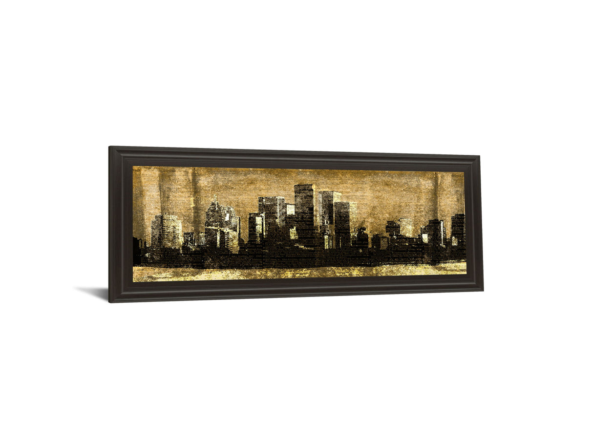 Defined City Il By Sd Graphic Studio - Framed Print Wall Art - Beige