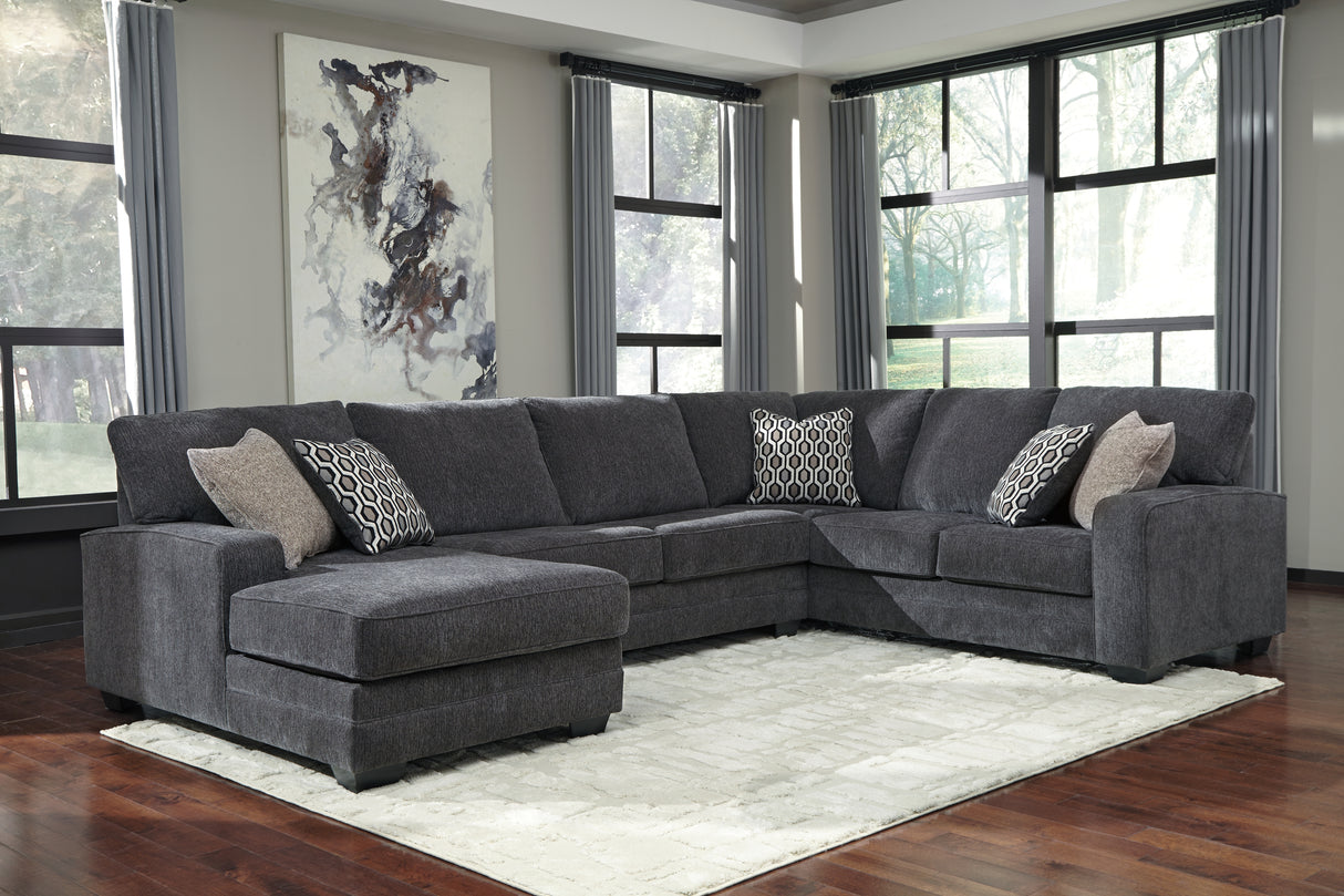 Furniture City - MS - Ashley Furniture - Tracling Sectional - RAF 3-Piece Sectional with Chaise / Slate - 72600S1