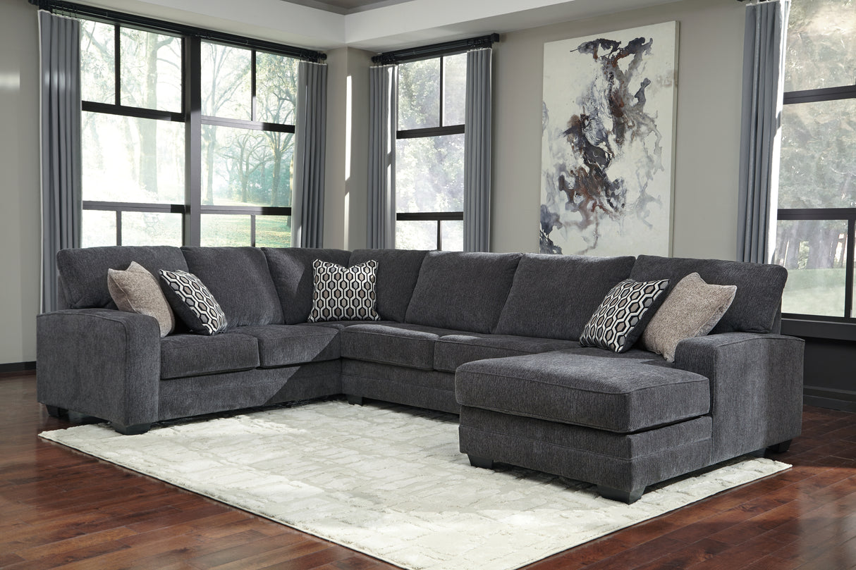 Furniture City - MS - Ashley Furniture - Tracling Sectional - LAF 3-Piece Sectional with Chaise / Slate - 72600S2