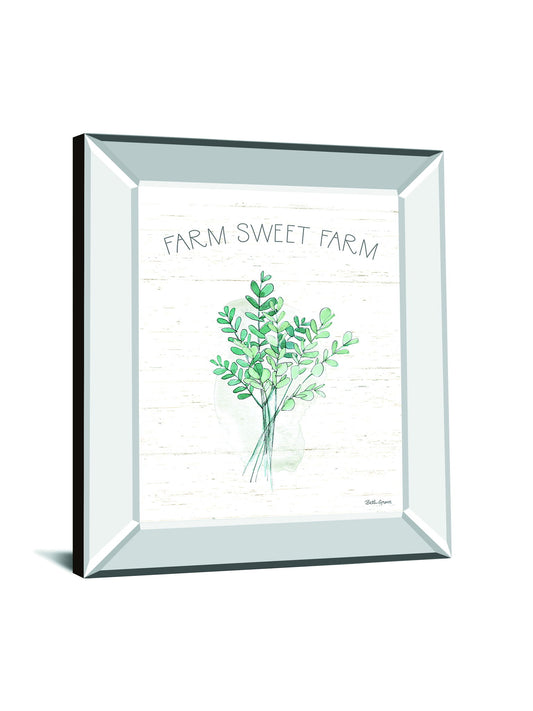 Farmhouse Cotton V By Beth Grove - Mirror Framed Print Wall Art - White