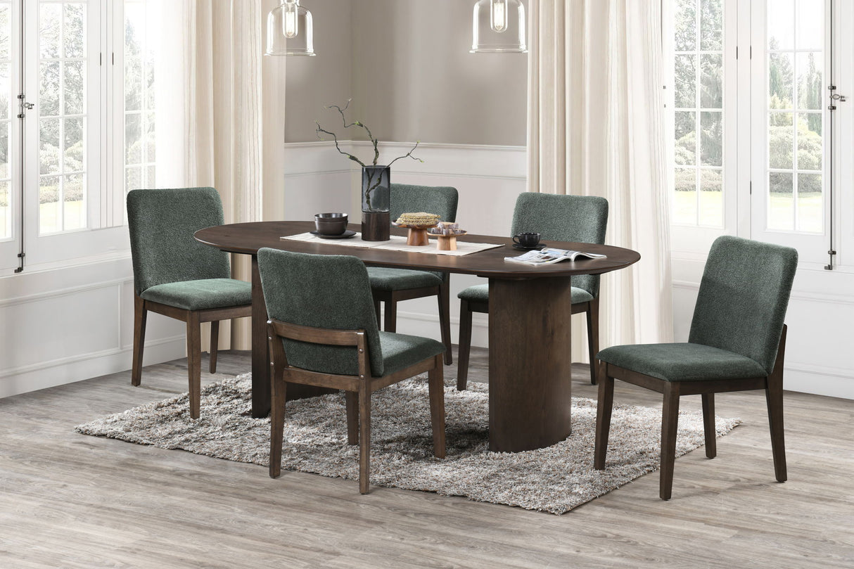 Kody - 79" Oval Fixed-Top Dining Table Set