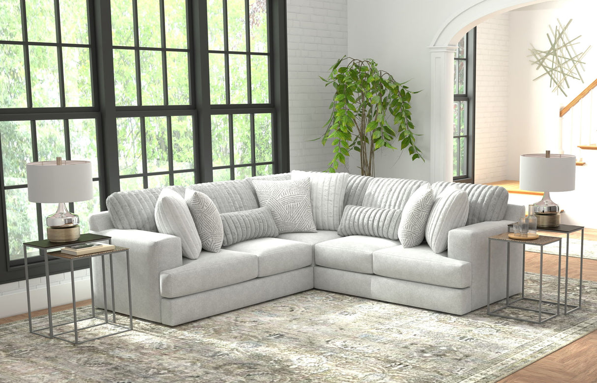 Logan - Upholstered Sectional With Comfort Coil Seating And Accent Pillows Included