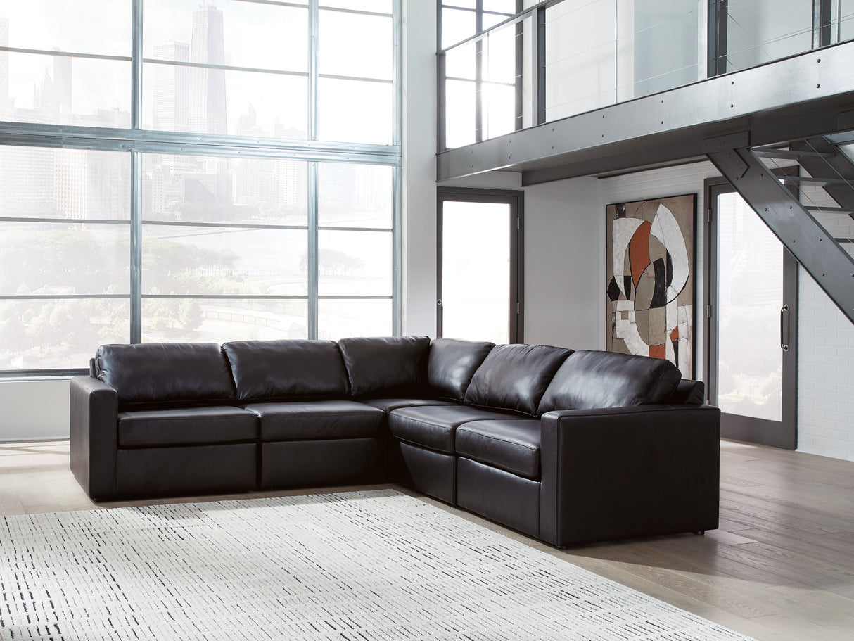 Furniture City - MS - Ashley Furniture - ModMax II Sectional - RAF 5-Piece Sectional / Black - 74305S6