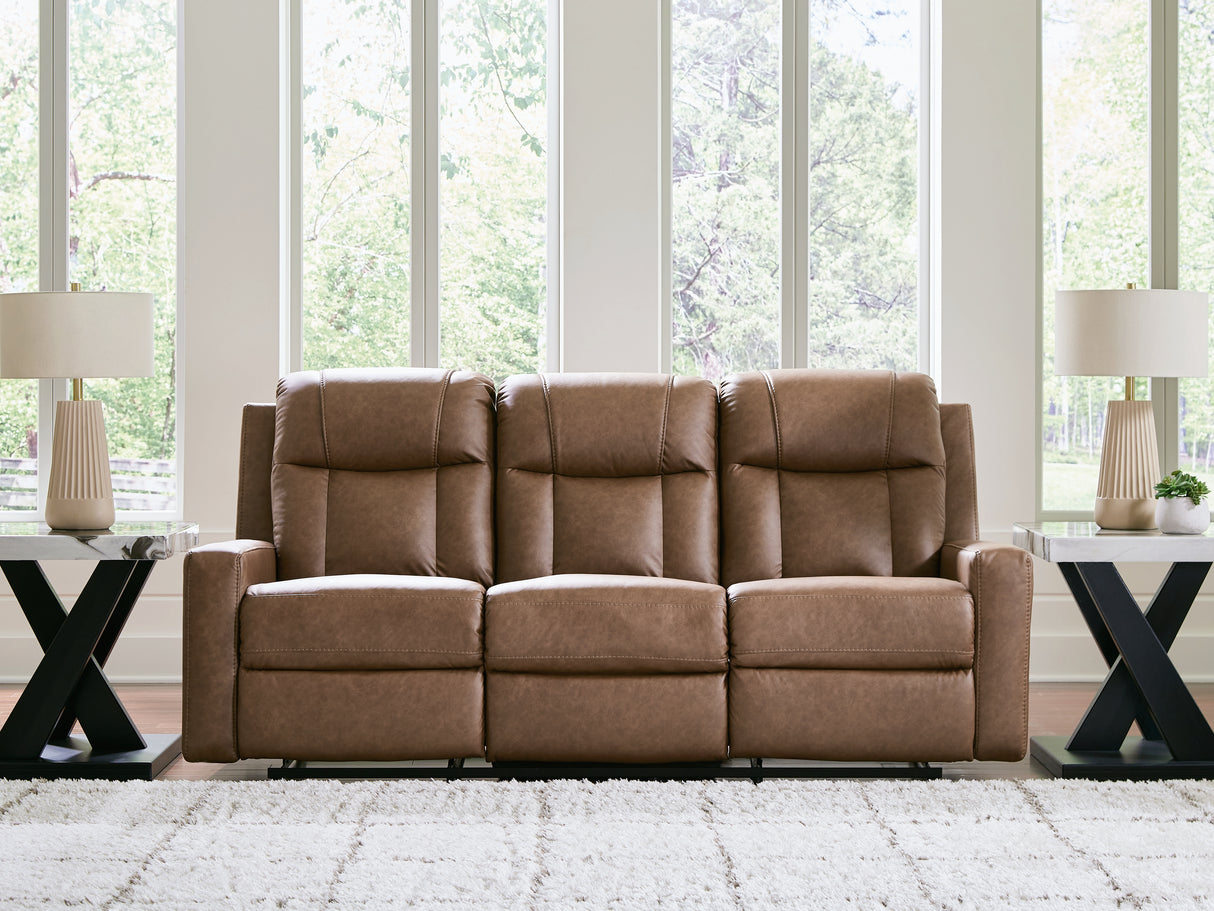 Furniture City - MS - Ashley Furniture - Mackmenville Living Room - Reclining Sofa / Caramel - 7471488