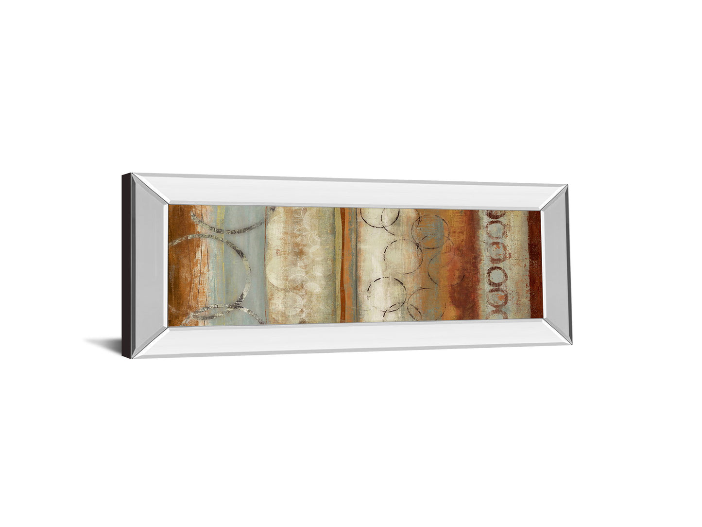 Juncture I By Tom Reeves - Mirror Framed Print Wall Art - Light Brown