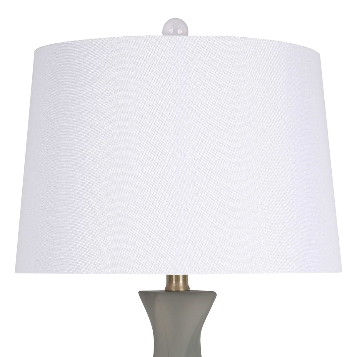 "Sage Elegance" Art Glass Table Lamp (Set of 2) - Frosted Sage Green / Frosted Crystal